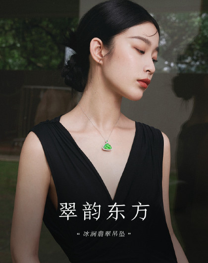 精品满镶S925银冰种水润帝王绿佛公A货翡翠吊坠
