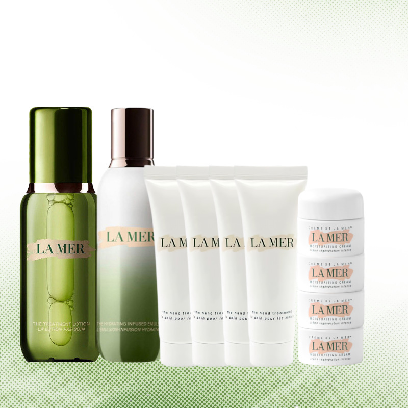La Mer/海蓝之谜 精粹水150ml*1+精粹乳125ml*1+洁面30ml*4+面霜7ml*4+礼袋 (GN)