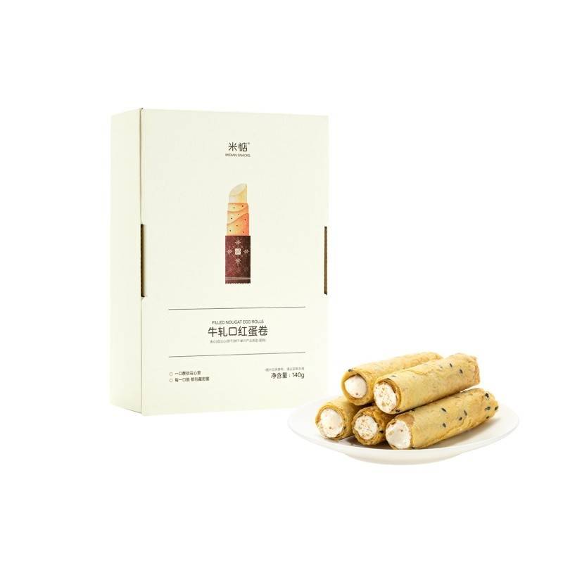 米惦牛轧口红蛋卷140g*2盒