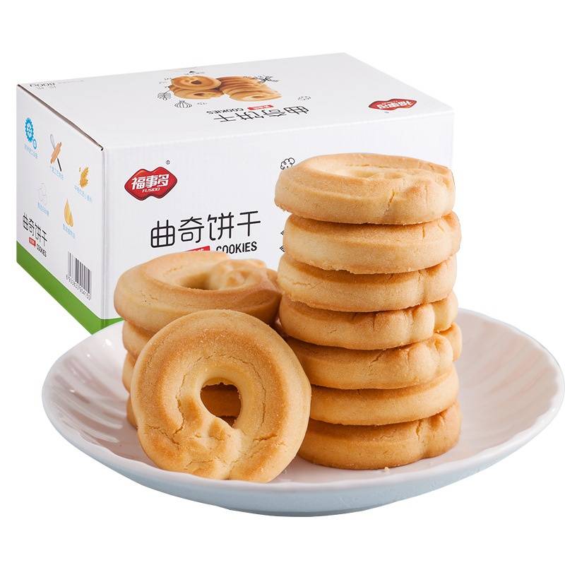 福事多 曲奇饼干黄油味800g