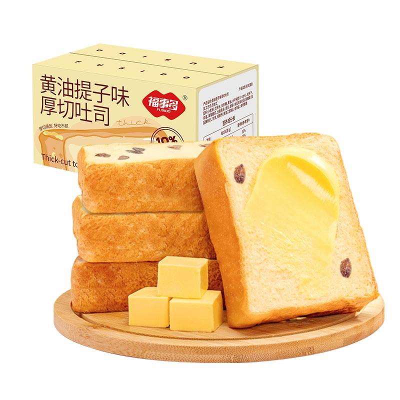 福事多 黄油提子厚切吐司400g