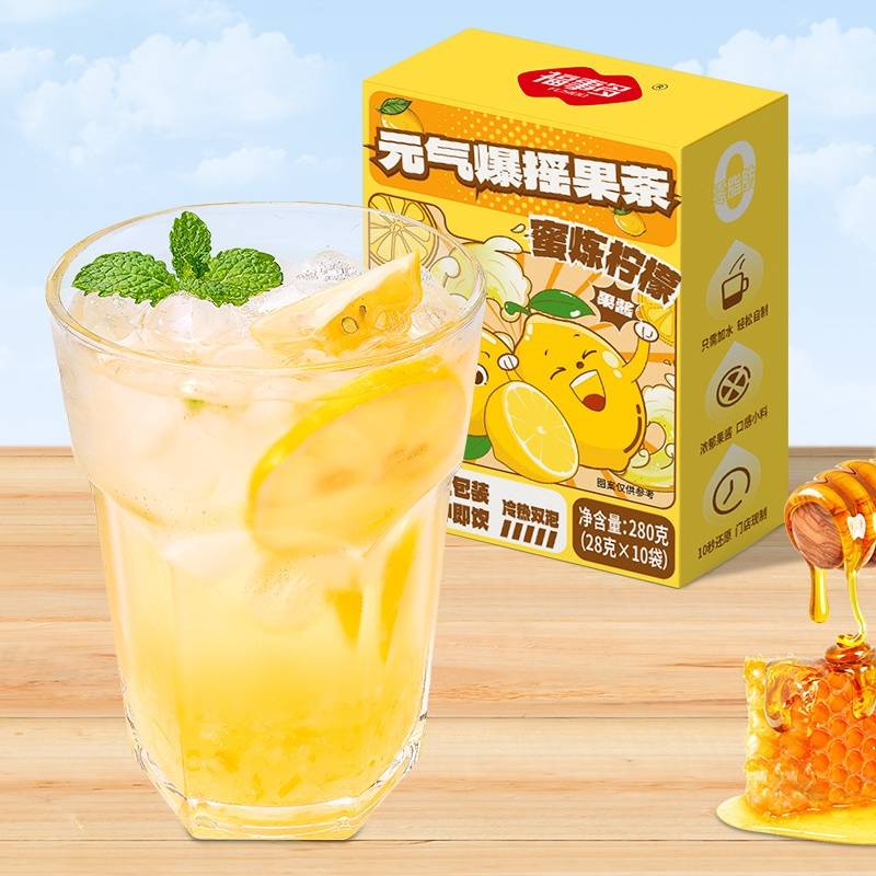 福事多 元气爆摇蜜炼柠檬茶280g