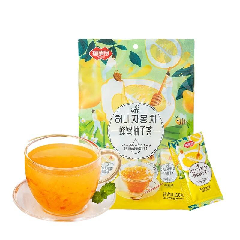 福事多蜂蜜柚子茶120g 冲饮泡水饮品水果酱茶花果茶饮料