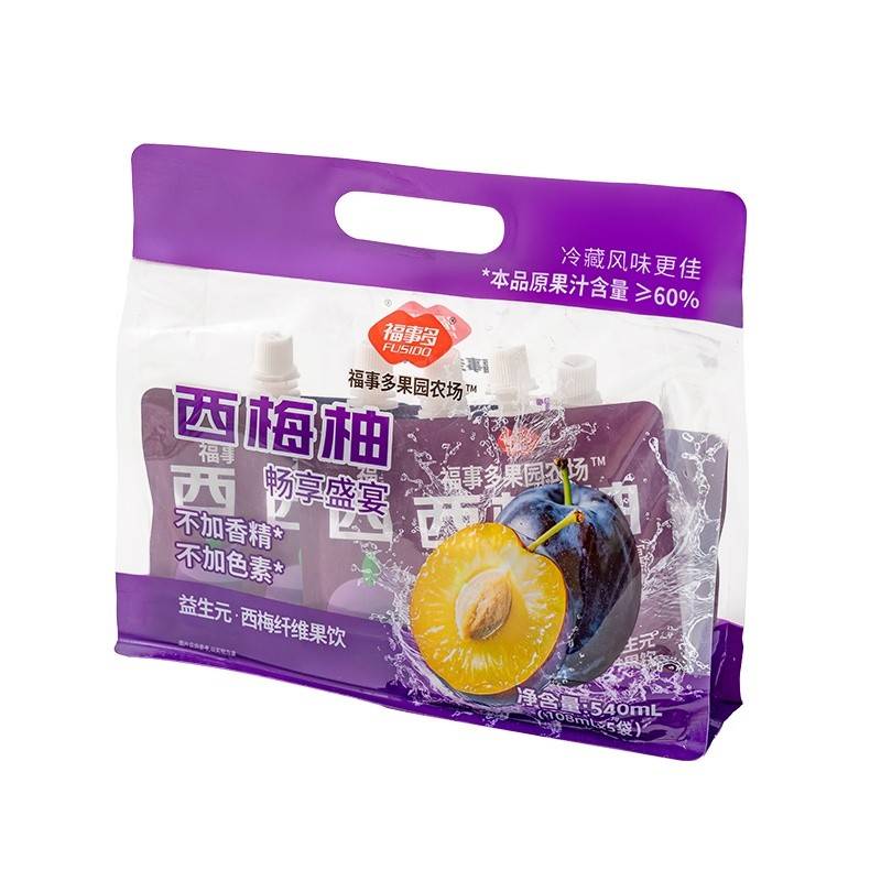 【淘宝热销20W+】西梅果饮益生元纤维0脂肪果汁饮料108mL*5袋