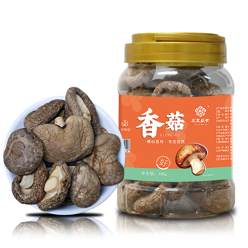 花家盛世 香菇（冬菇 金钱菇）100g多巴胺罐装
