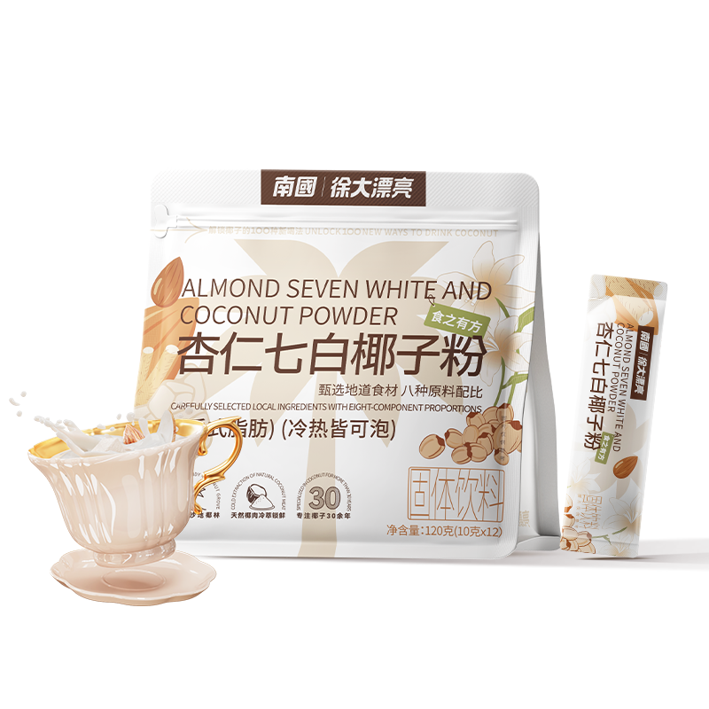 南国杏仁七白椰子粉120g*3