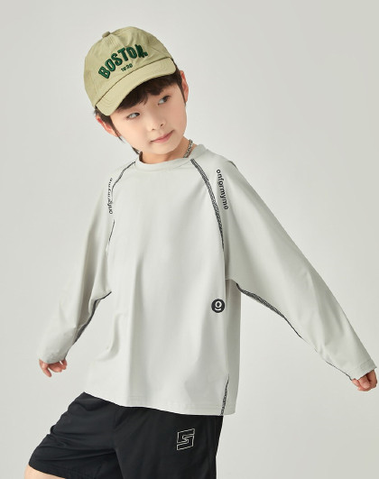 【防晒UPF50+】男童运动T恤夏季干爽透气训练服童装冰丝亲肤长袖