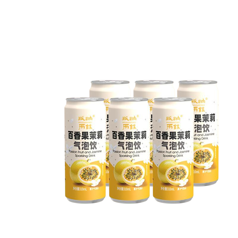 【预售】版纳雨林 百香果茉莉气泡饮果汁气泡水饮料310ml*6罐