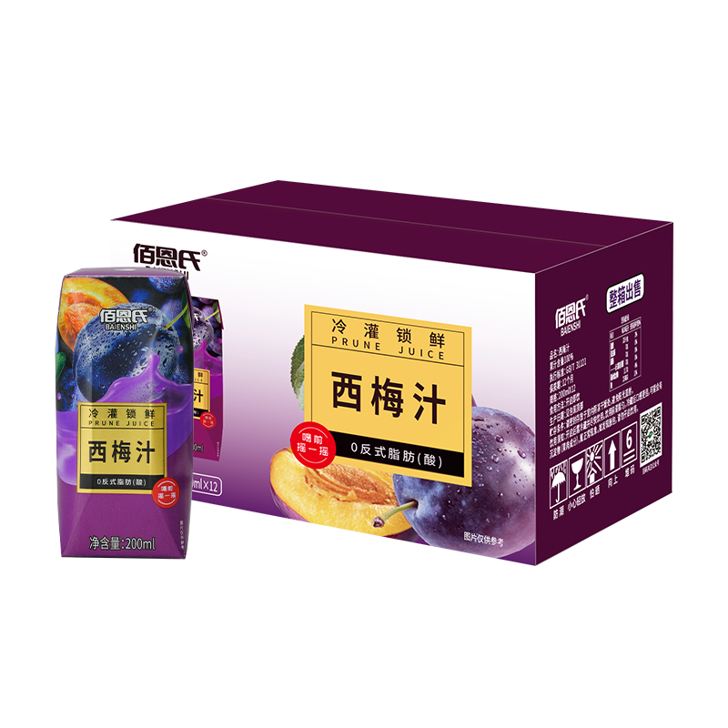 佰恩氏西梅汁200ml*12瓶