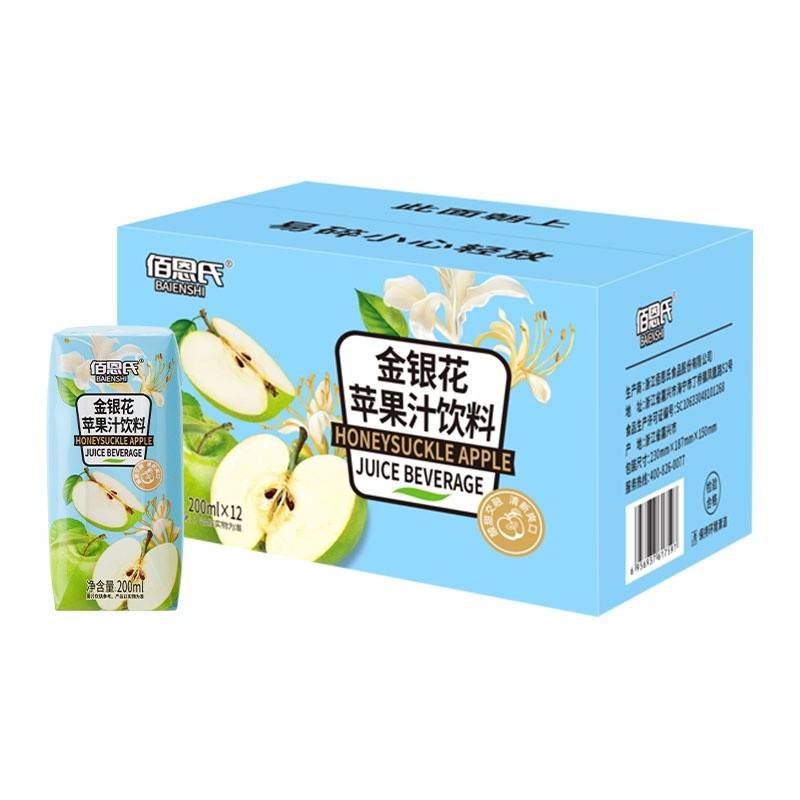 佰恩氏金银花苹果汁200ML*12