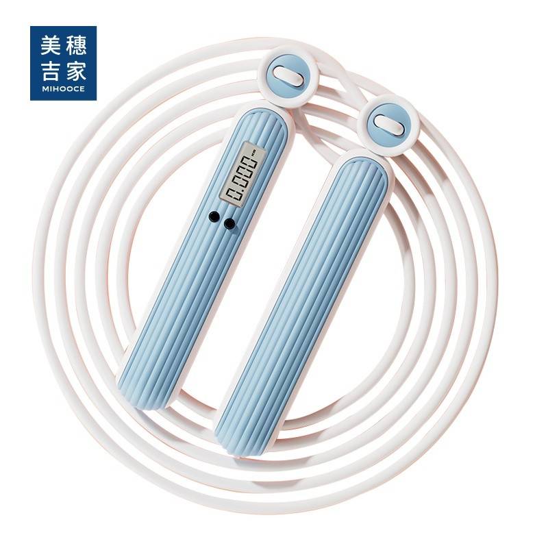 美穗吉家 几何计数两用跳绳 蓝色 MIH-2504002