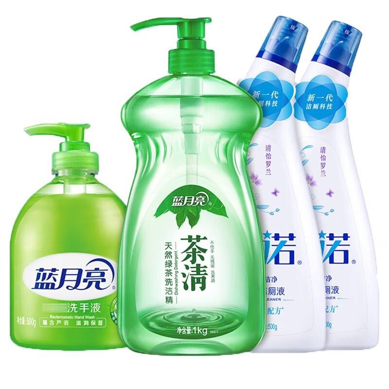 蓝月亮 厨卫组合：茶清1kg+卫诺沁香500g*2+芦荟瓶500g         81000490