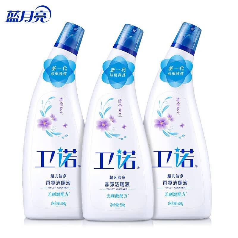 蓝月亮 卫诺洁厕液 洁厕灵 马桶清洁剂 厕所清洁剂 500g*3瓶（清怡罗兰）