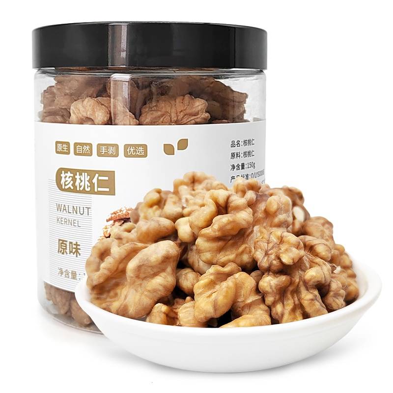 光雾良源核桃仁 坚果炒货休闲零食核桃肉原味核桃 150g/罐