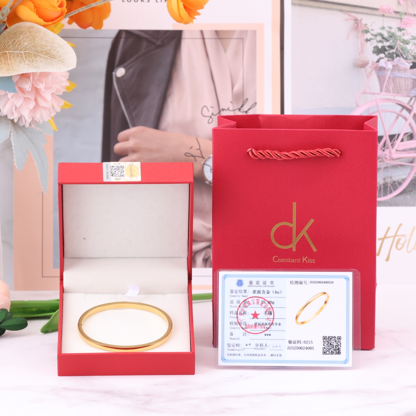 CK新品首饰系列手镯[金曜之环][金钻絮语]南非钻石法式含蓄的轻奢浪漫