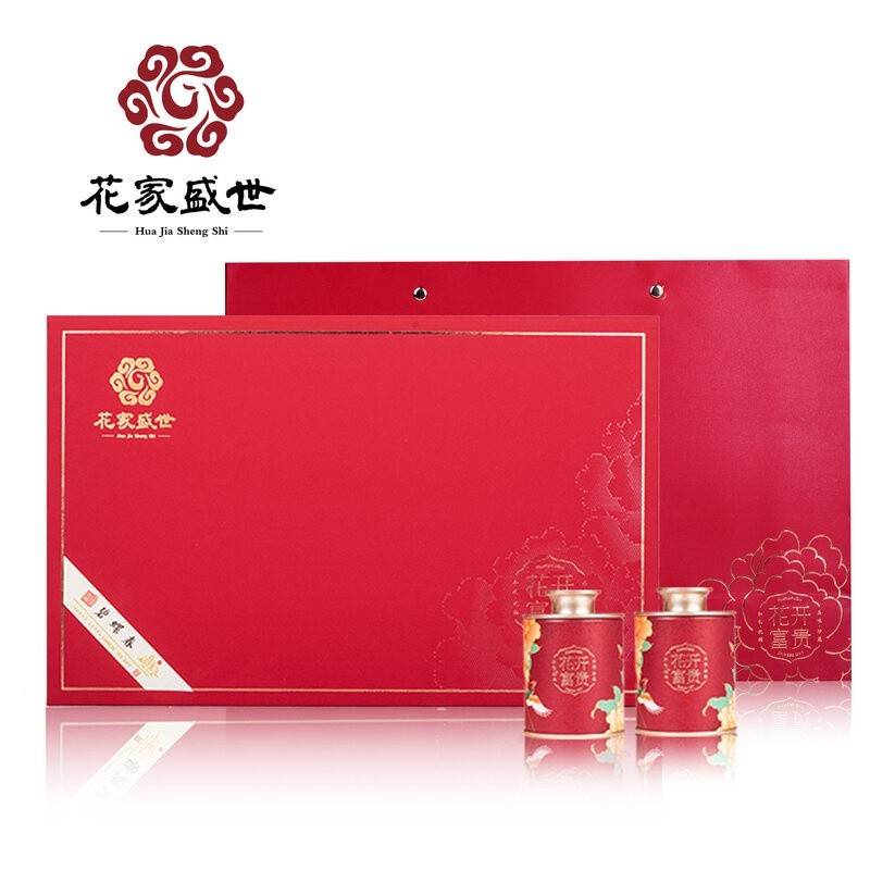花家盛世 花开富贵18罐绿茶碧螺春360g HJSS-HKFG18G-BLC-360