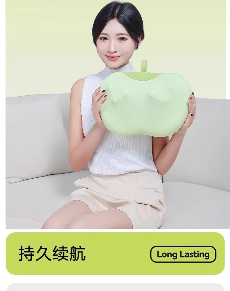 奥克斯颈椎按摩器肩颈按摩枕腰椎按摩仪热敷靠枕按摩垫肌肉劳损揉捏节日礼物送女友送父母【升级20颗按摩头+正反揉捏+红光热敷】