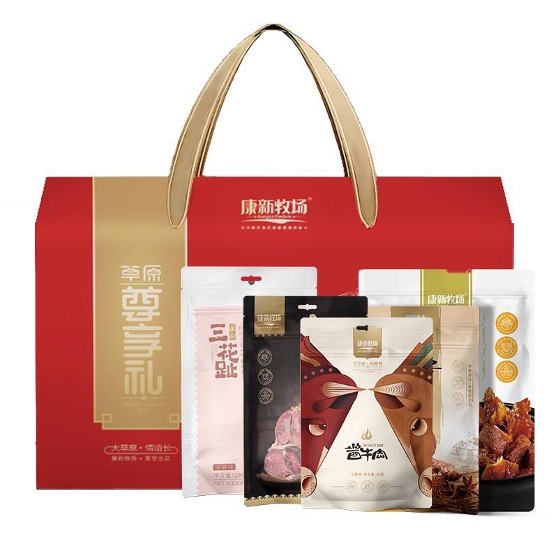 康新牧场-传统酱牛肉年货尊享牛肉系列礼盒1300g