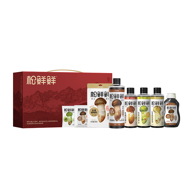 松鲜鲜归真本净松茸调味礼盒JL-D1（355ml+720g）