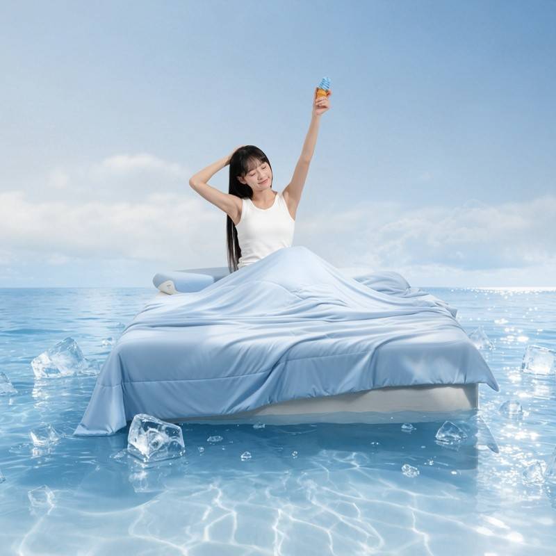 水星家纺 夏日凉方·夏日冰冰被（挪威蓝）