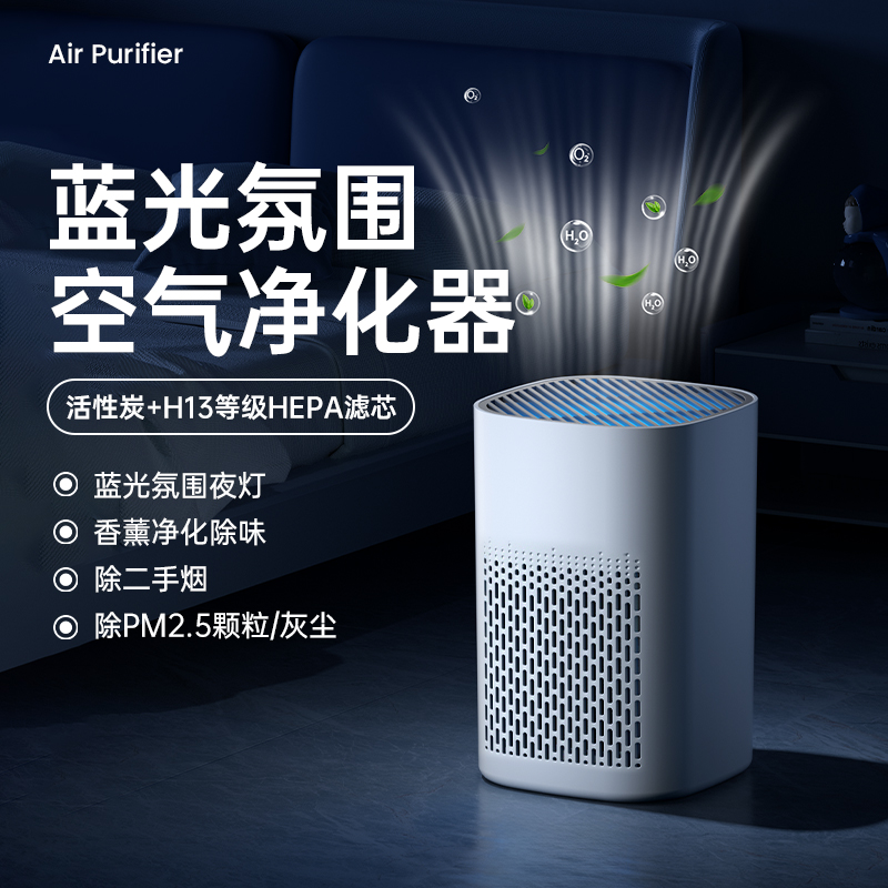 空气净化器全新升级全屋净化HEPA滤芯除菌除烟