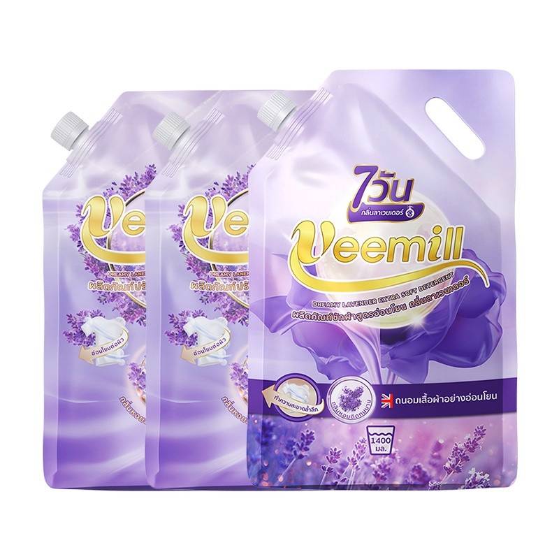 维妙 泰国进口香氛洗衣液 1400ml*3袋（奢华薰衣草）TGXY-3