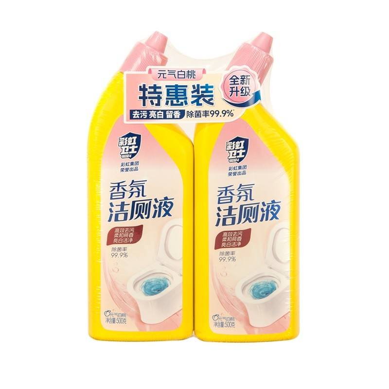 彩虹卫士香氛洁厕液500g*4元气白桃味R6508-2