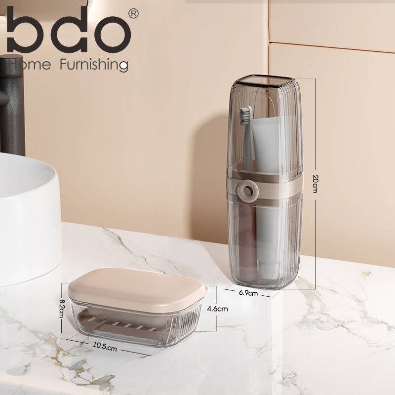 bdo便携漱口杯刷牙杯香皂盒透明旅行套装BDO-6960