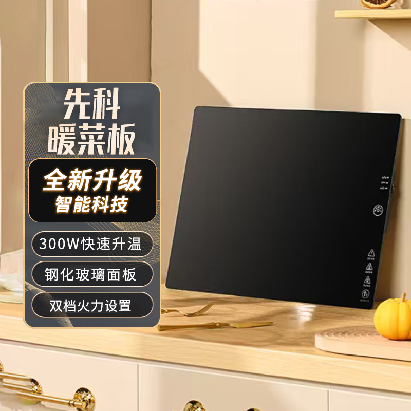 先科暖菜板多功能方形热菜板家用恒温保温板饭菜神器BYD-590彩盒装