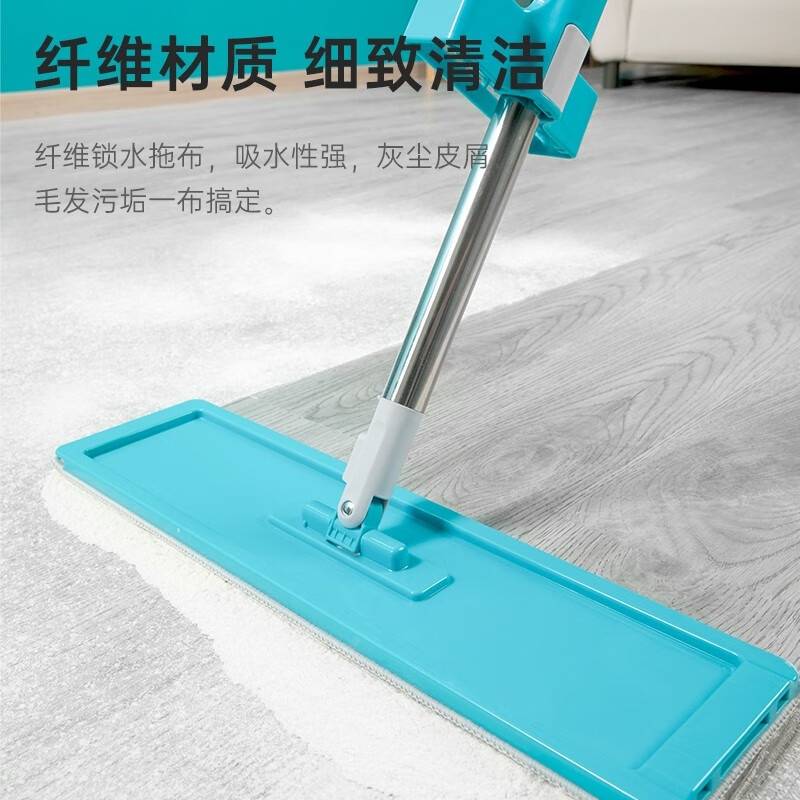 茶花平板拖把家用免手洗2023年新款墩布一拖净懒人地拖布拖地神器面板平拖