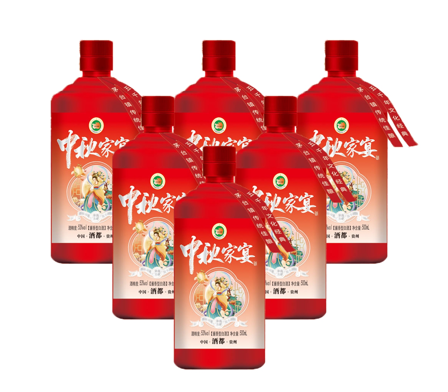 柳福晋 中秋家宴酒 酱香型53%vol  500ml*6