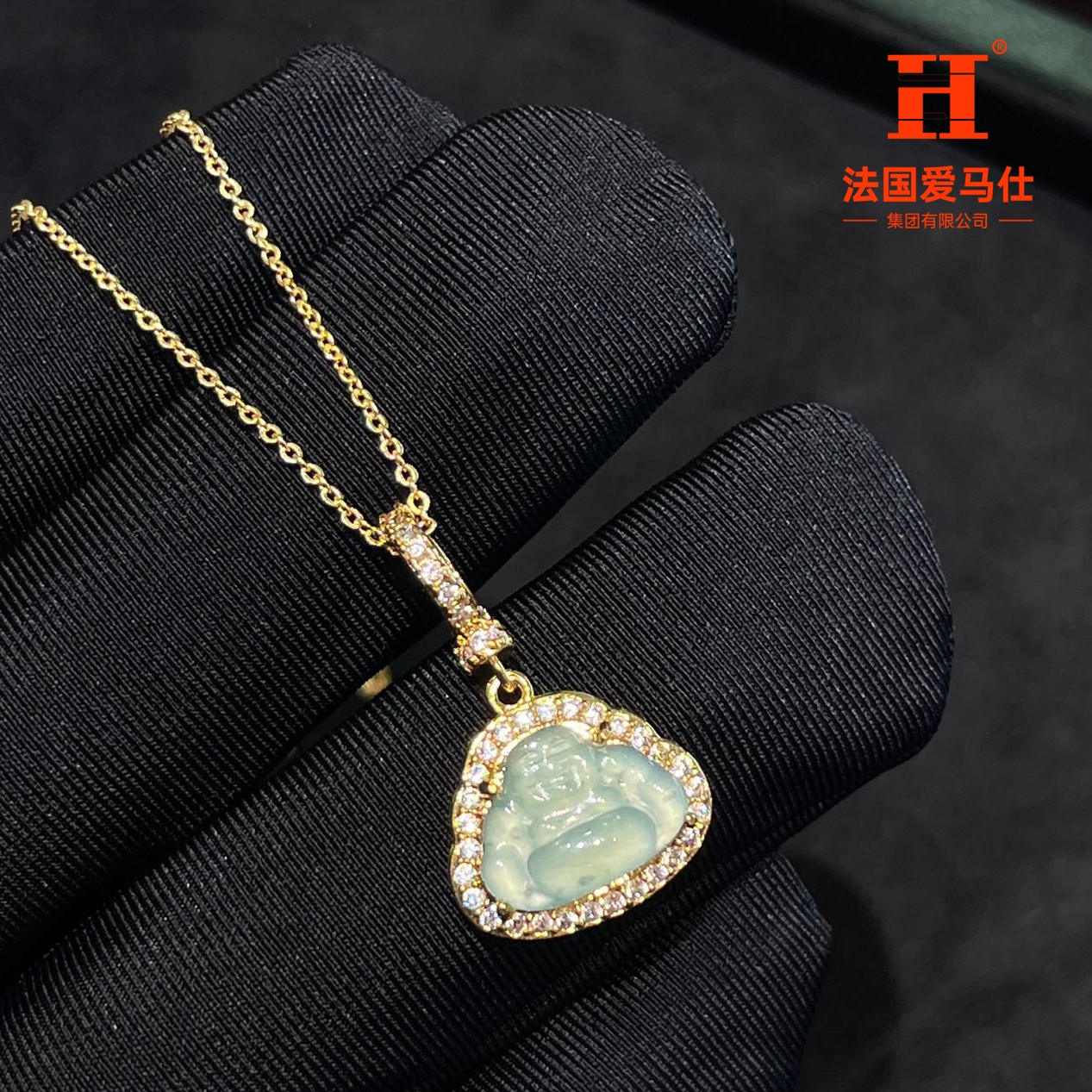 法国爱马仕H能量佛项链翡翠的能量带着菩萨的加持祝您好运连连