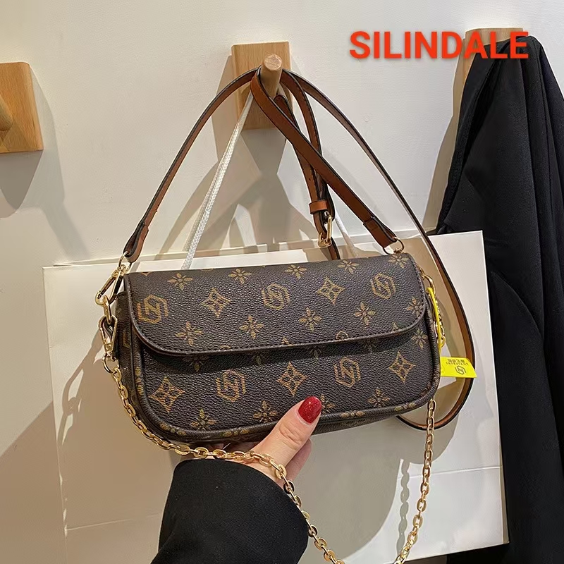 SILINDALE赛琳黛尔复古印花小方包双款肩带自由选择有点小特别