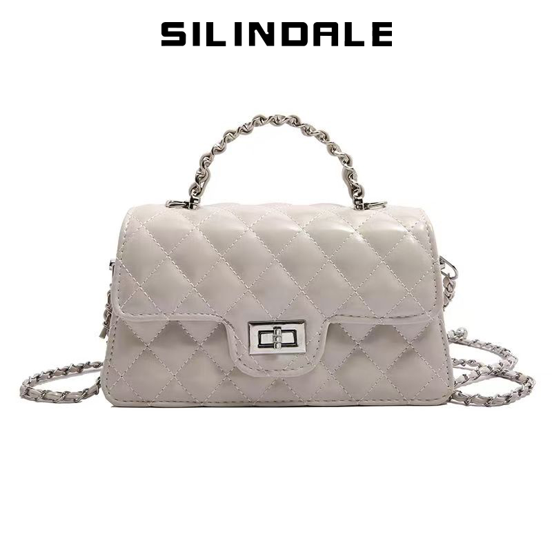 SILINDALE赛琳黛尔小香风菱格链条包包被你吸引！等你来