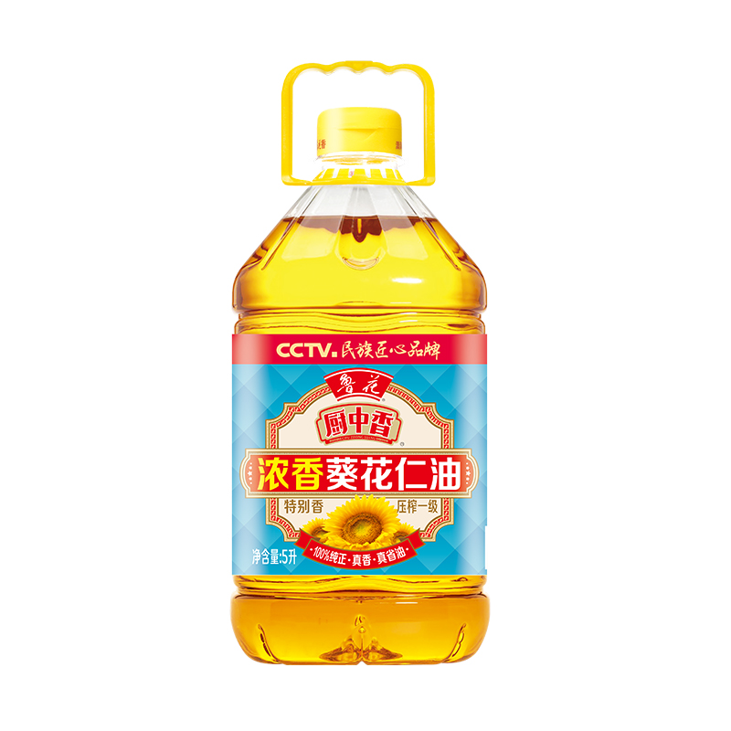 鲁花厨中香浓香葵花仁油5L