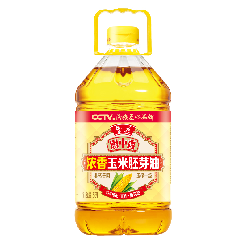 鲁花厨中香浓香玉米胚芽油5L