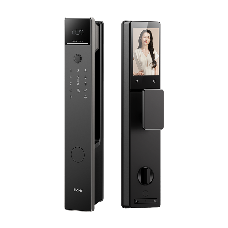海尔密码锁指纹锁智能猫眼人脸识别家用C级智能门锁HFD-V350Pro-CA