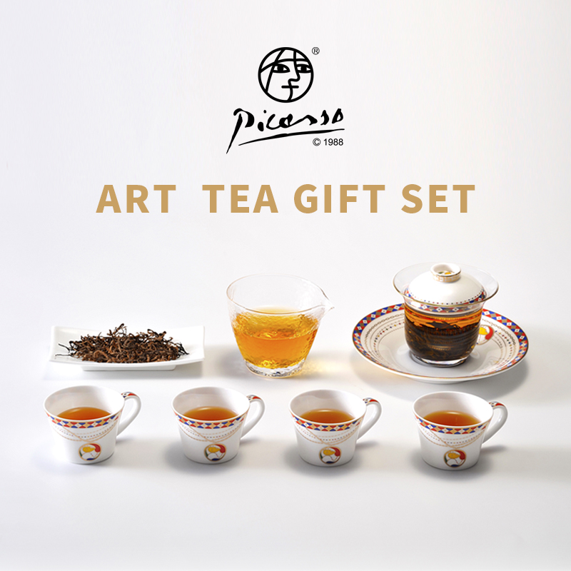 毕加索艺术茶具与抽象艺术派结合让东方茶具更具轻奢时尚感