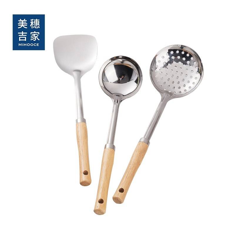 美穗吉家 304实木厨具三件套 MIH-2510003