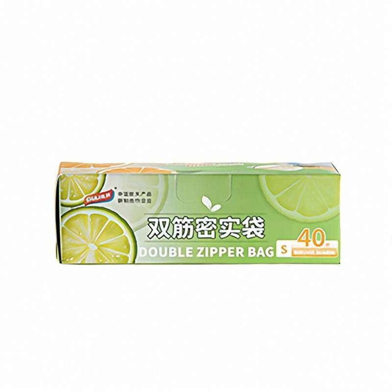太力保鲜袋加厚食品级PE密实袋SP155小号16*14*2.5cm*40个