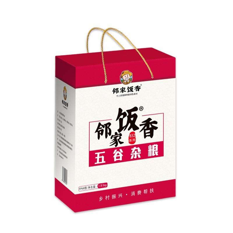 邻家饭香 杂粮礼盒 1.51kg/盒 乡村振兴 消费帮扶 832系列 内配【红米400g、玉米糁380g、燕麦米380g、黄豆350g】FP68