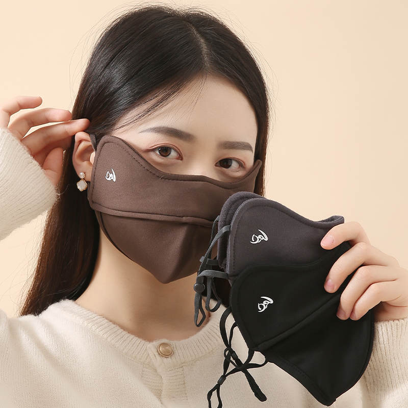 秋冬保暖口罩5D立体加绒版防风防尘女高颜值显脸小保暖防紫外线