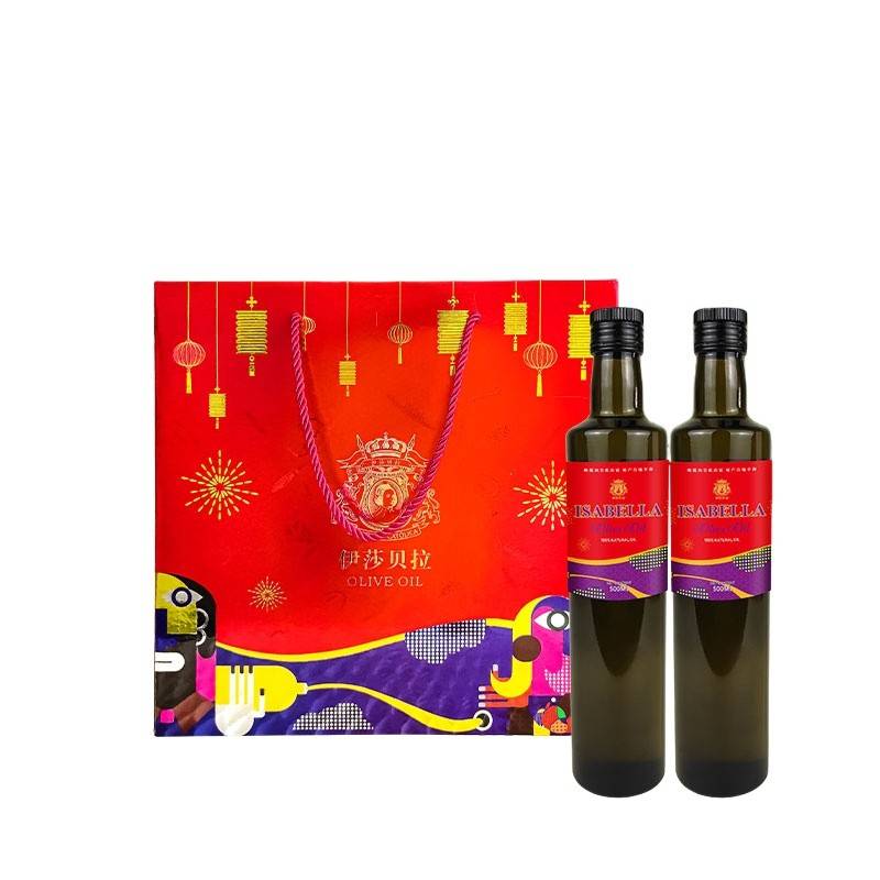 伊莎贝拉 欢天喜地特级初榨橄榄油500ml*2瓶