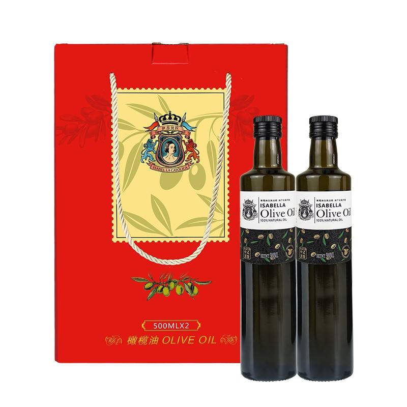 伊莎贝拉 漫长岁月特级初榨橄榄油500ml*2瓶