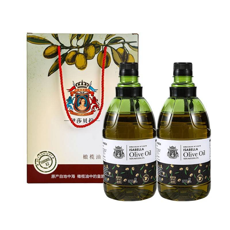 伊莎贝拉 合家团圆特级初榨橄榄油1L*2瓶