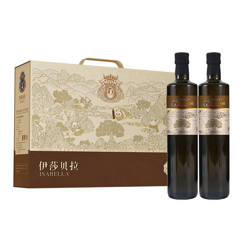 伊莎贝拉 财圆滚滚特级初榨橄榄油500ml*2瓶