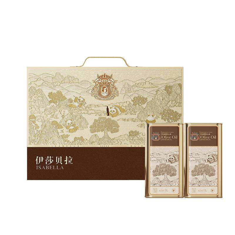 伊莎贝拉 财圆滚滚特级初榨橄榄油1L*2瓶