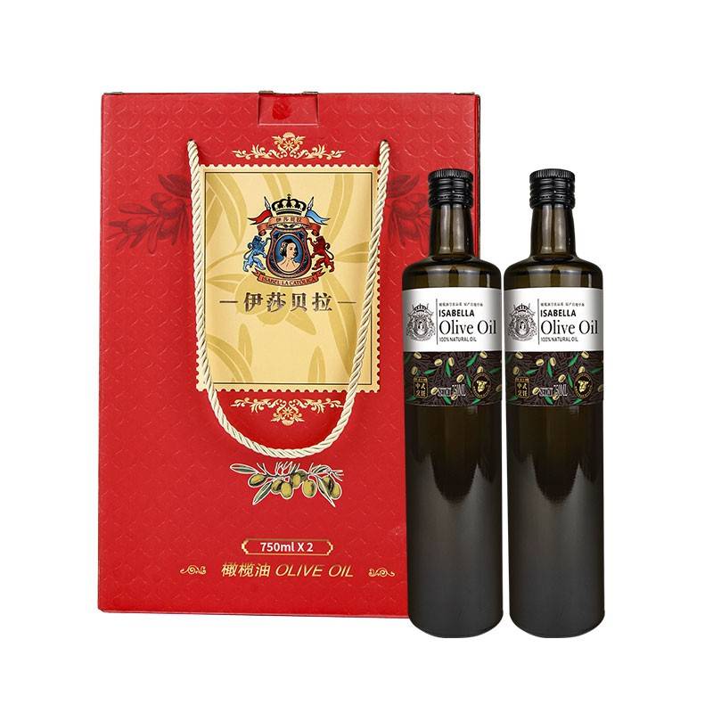 伊莎贝拉 漫长岁月特级初榨橄榄油750ml*2瓶