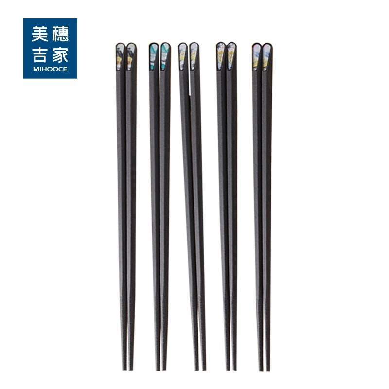 美穗吉家 家用分类合金筷5双装 MIH-2404170