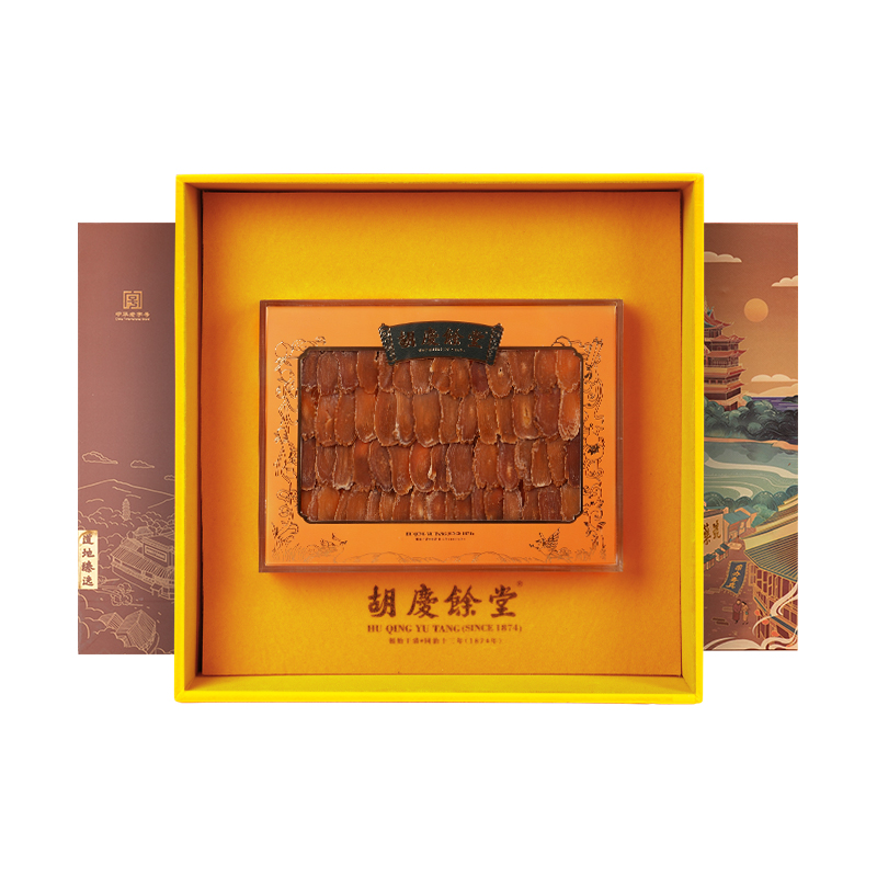  胡庆余堂仙鹤黄盒-红参片礼盒100克/盒